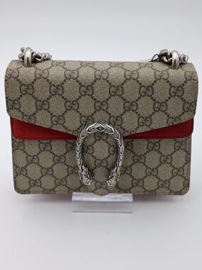 Gucci GG Supreme Mini Dionysus Shoulder Bag in Hibiscus Red